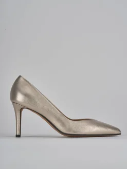 Décolleté tacco 7cm laminato oro