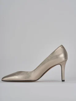 Décolleté tacco 7cm laminato oro