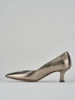 Décolleté tacco 5cm laminato oro