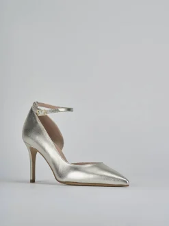 Décolleté tacco 7cm laminato oro