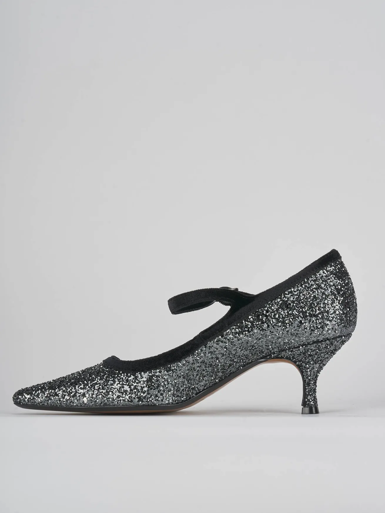 Décolleté tacco 5cm pelle argento