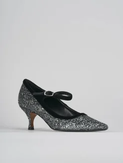 Décolleté tacco 5cm pelle argento