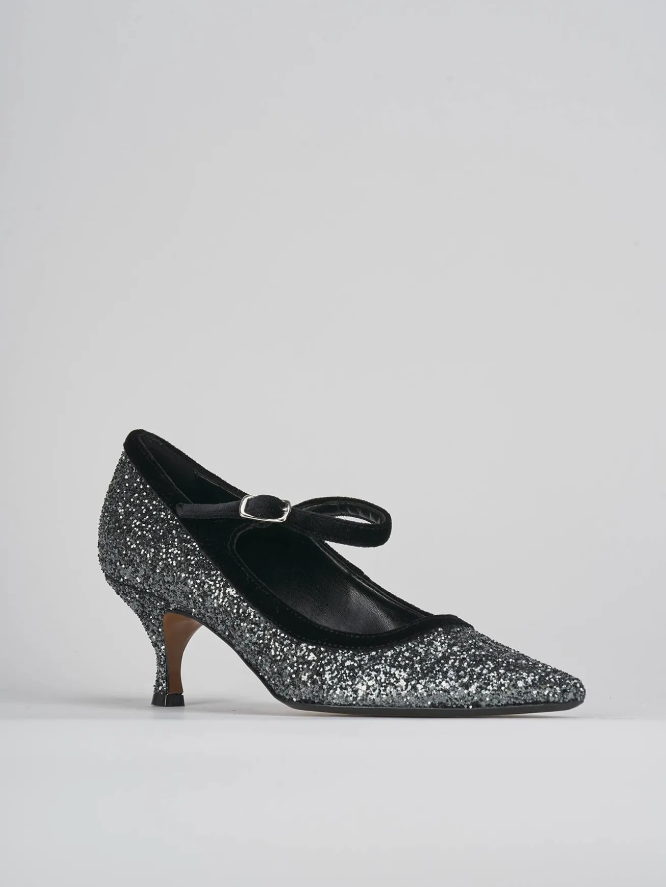 Décolleté tacco 5cm pelle argento