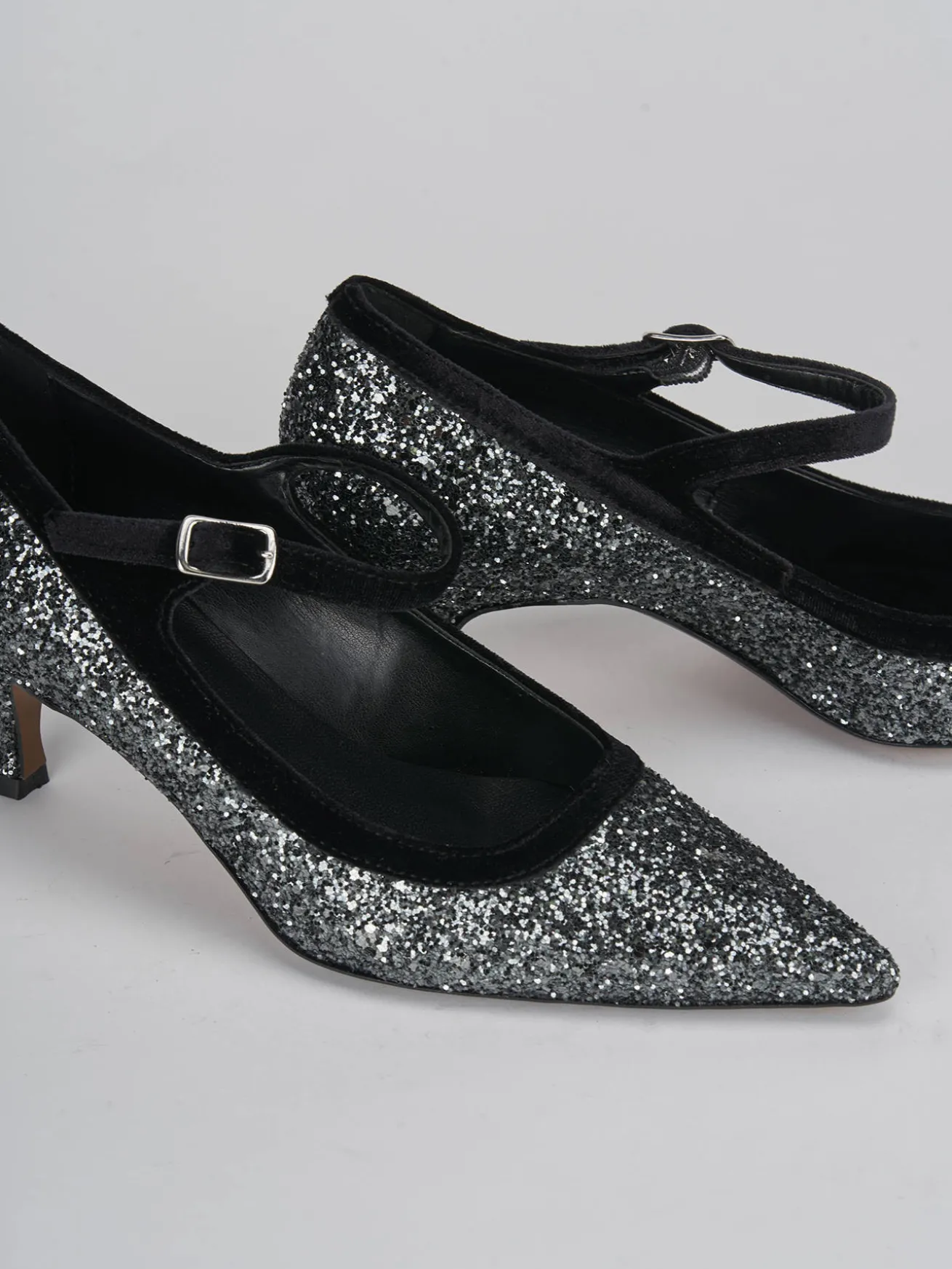 Décolleté tacco 5cm pelle argento