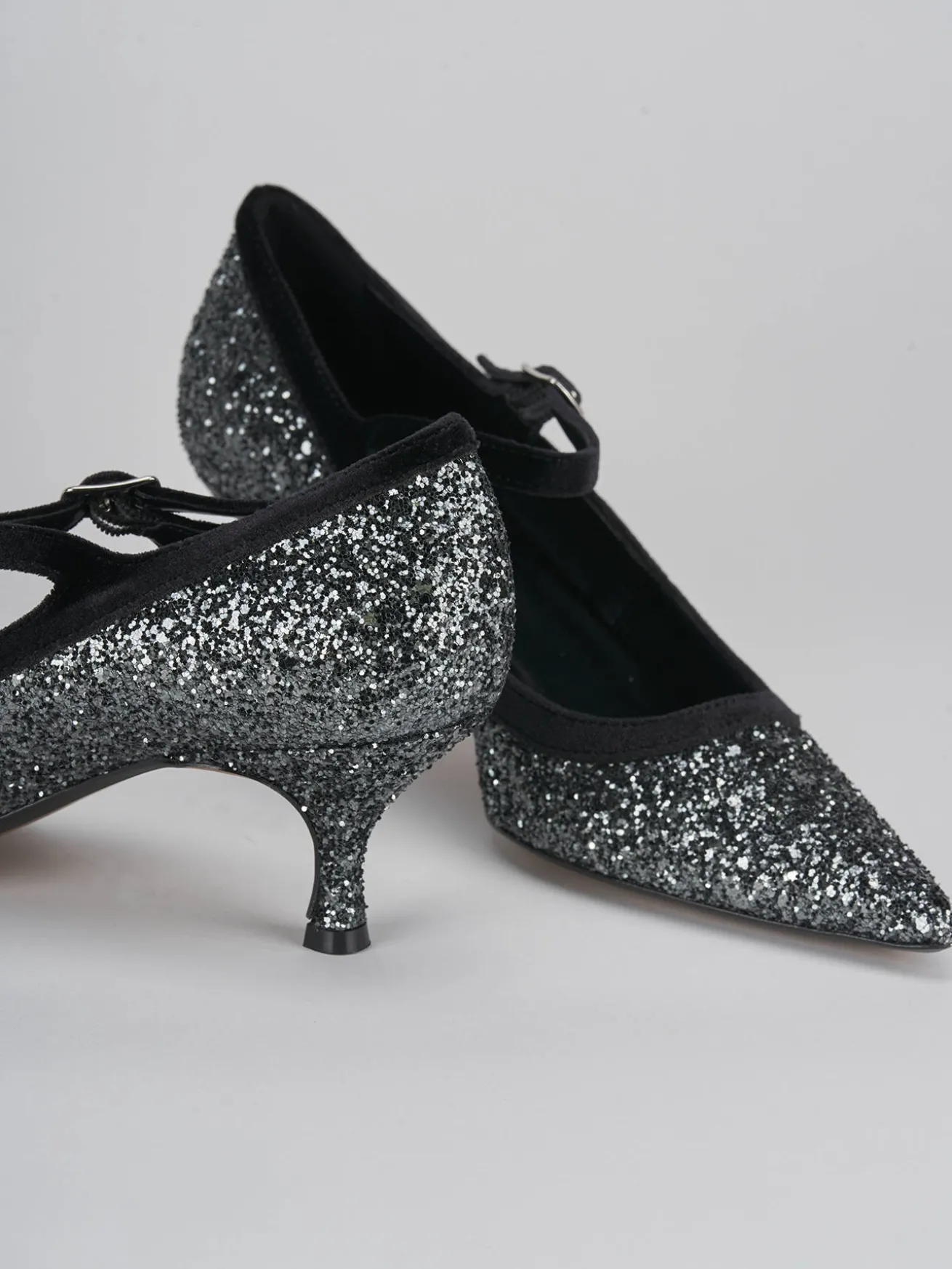 Décolleté tacco 5cm pelle argento