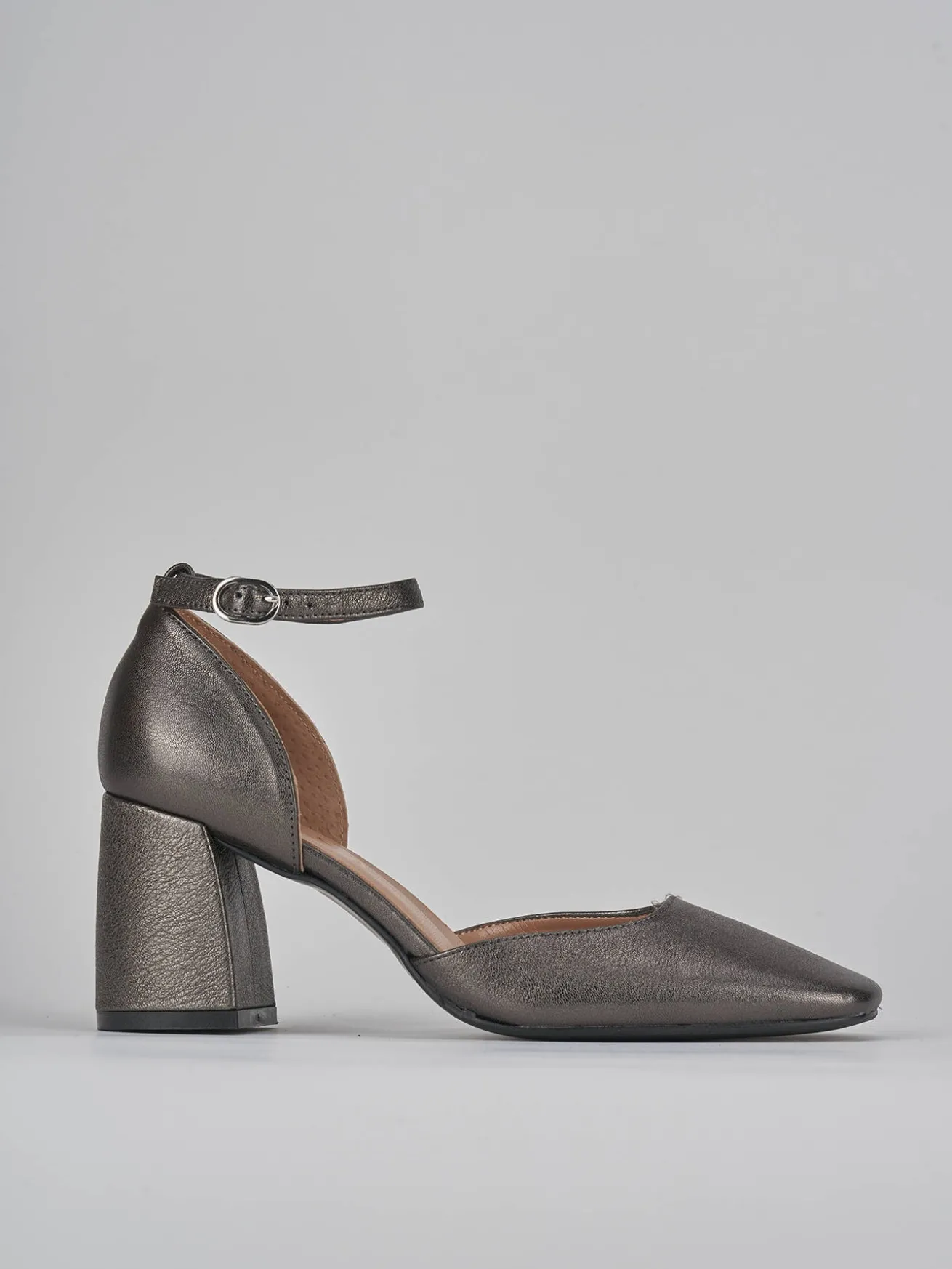 Décolleté tacco 8cm pelle argento