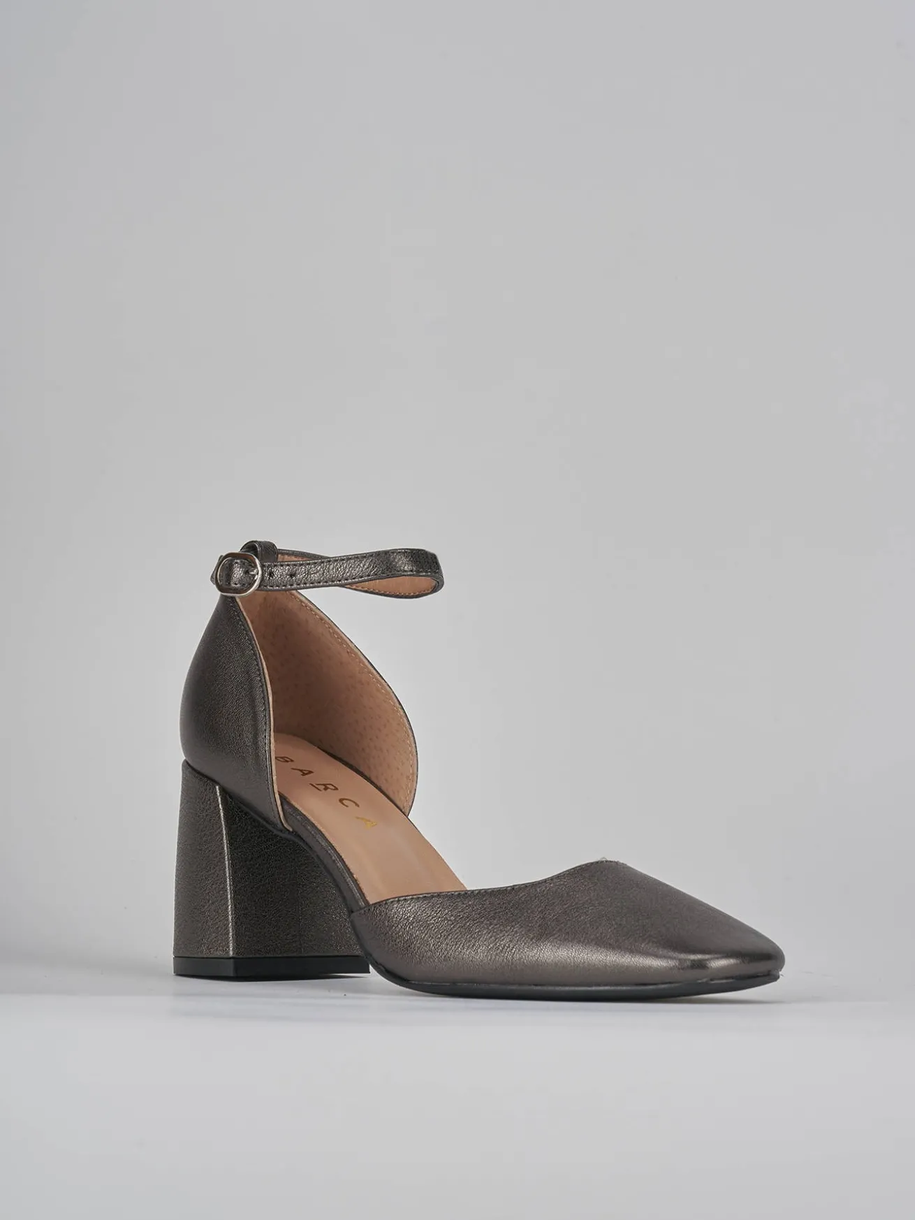 Décolleté tacco 8cm pelle argento