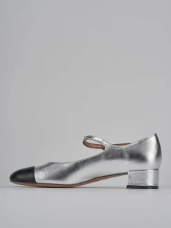 Décolleté tacco 3cm pelle argento