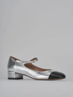 Décolleté tacco 3cm pelle argento