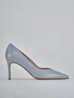 Décolleté tacco 7cm pelle azzurro