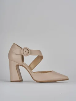 Décolleté tacco 9cm pelle beige