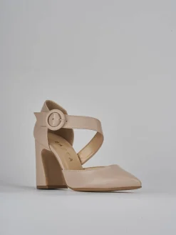 Décolleté tacco 9cm pelle beige