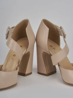 Décolleté tacco 9cm pelle beige