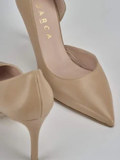 Décolleté tacco 8cm pelle beige