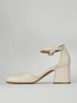 Décolleté tacco 6cm pelle beige