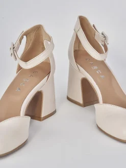 Décolleté tacco 6cm pelle beige
