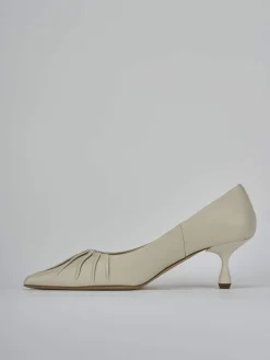 Décolleté tacco 5cm pelle beige