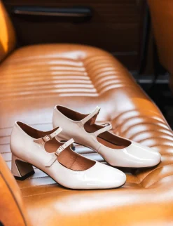 Décolleté tacco 5cm pelle beige