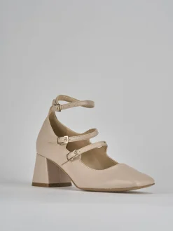 Décolleté tacco 6cm pelle beige