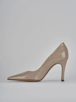 Décolleté tacco 9cm pelle beige