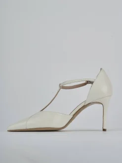 Décolleté tacco 7cm pelle bianco