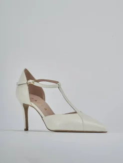 Décolleté tacco 7cm pelle bianco