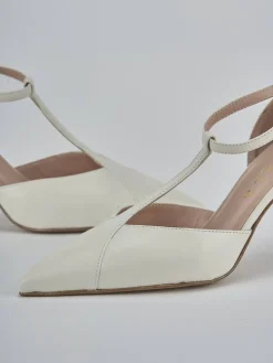 Décolleté tacco 7cm pelle bianco