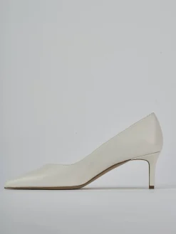 Décolleté tacco 5cm pelle bianco