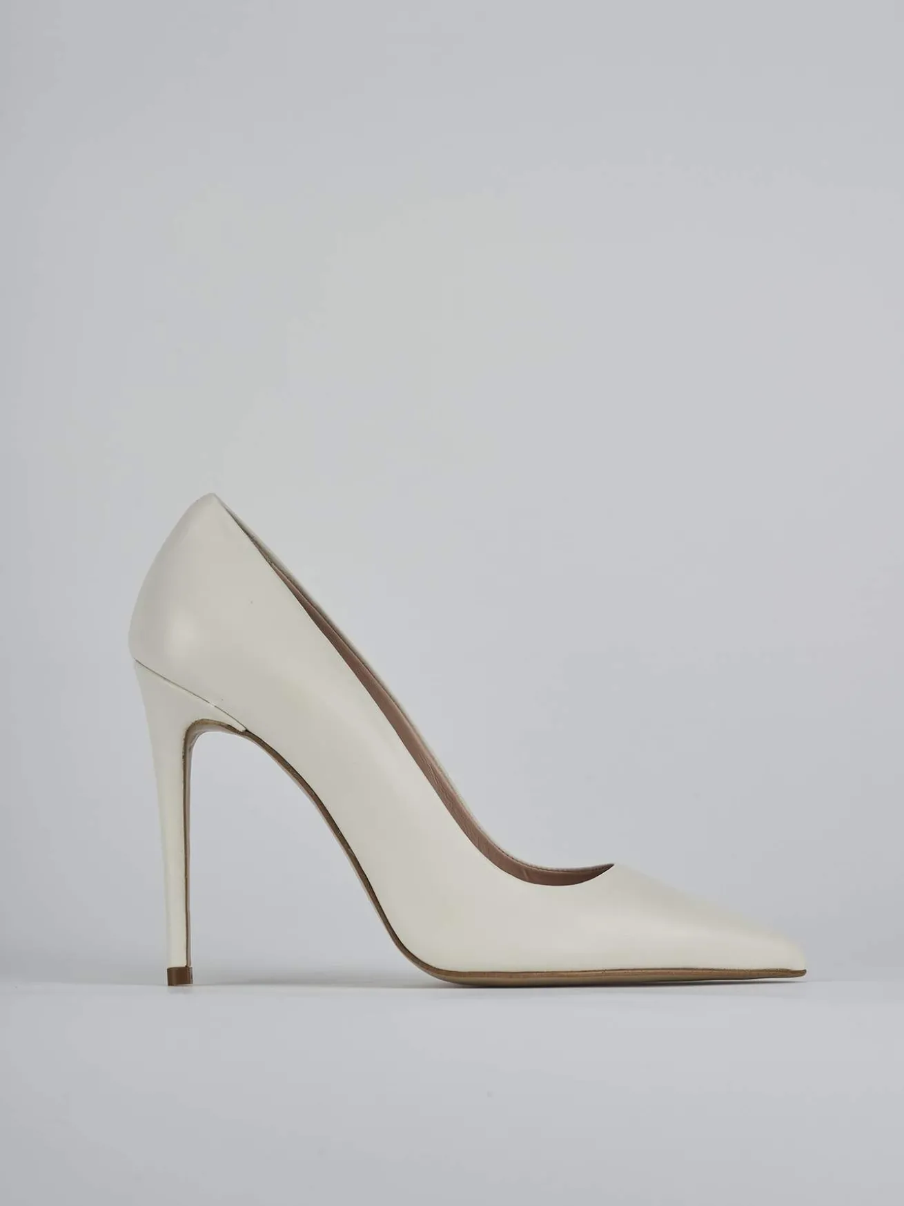 Décolleté tacco 10cm pelle bianco