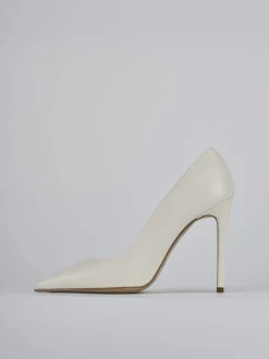 Décolleté tacco 10cm pelle bianco