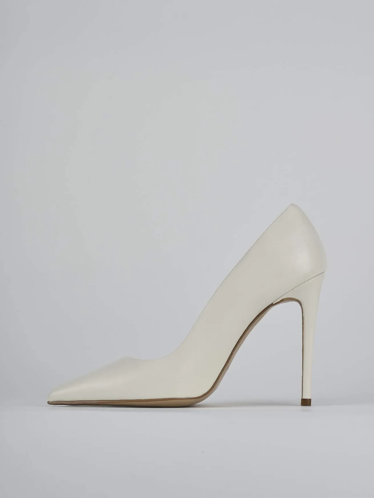 Décolleté tacco 10cm pelle bianco