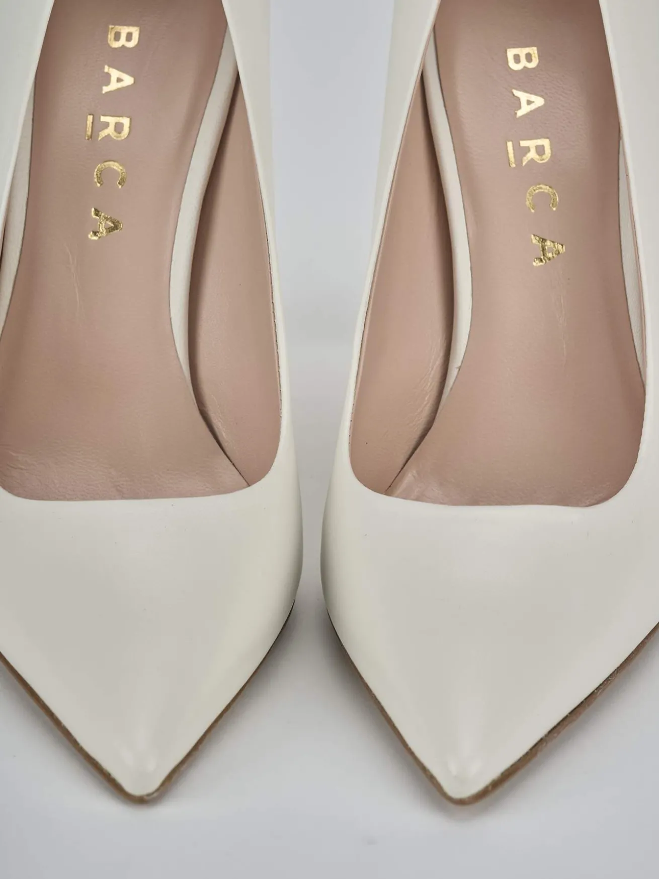 Décolleté tacco 10cm pelle bianco