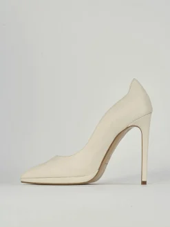 Décolleté tacco 11cm pelle bianco