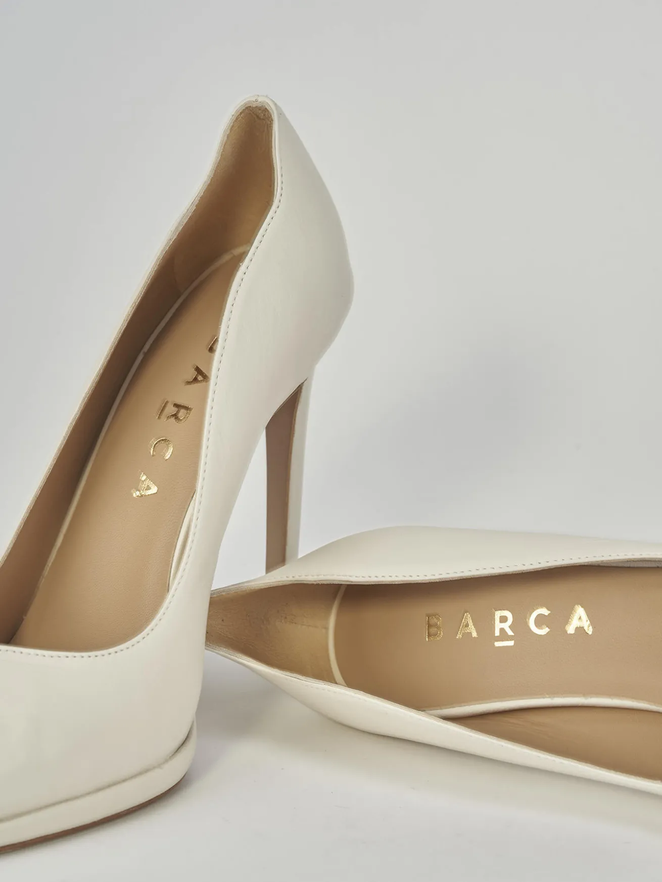 Décolleté tacco 11cm pelle bianco