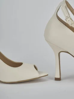 Décolleté tacco 9cm pelle bianco