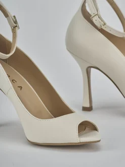 Décolleté tacco 9cm pelle bianco