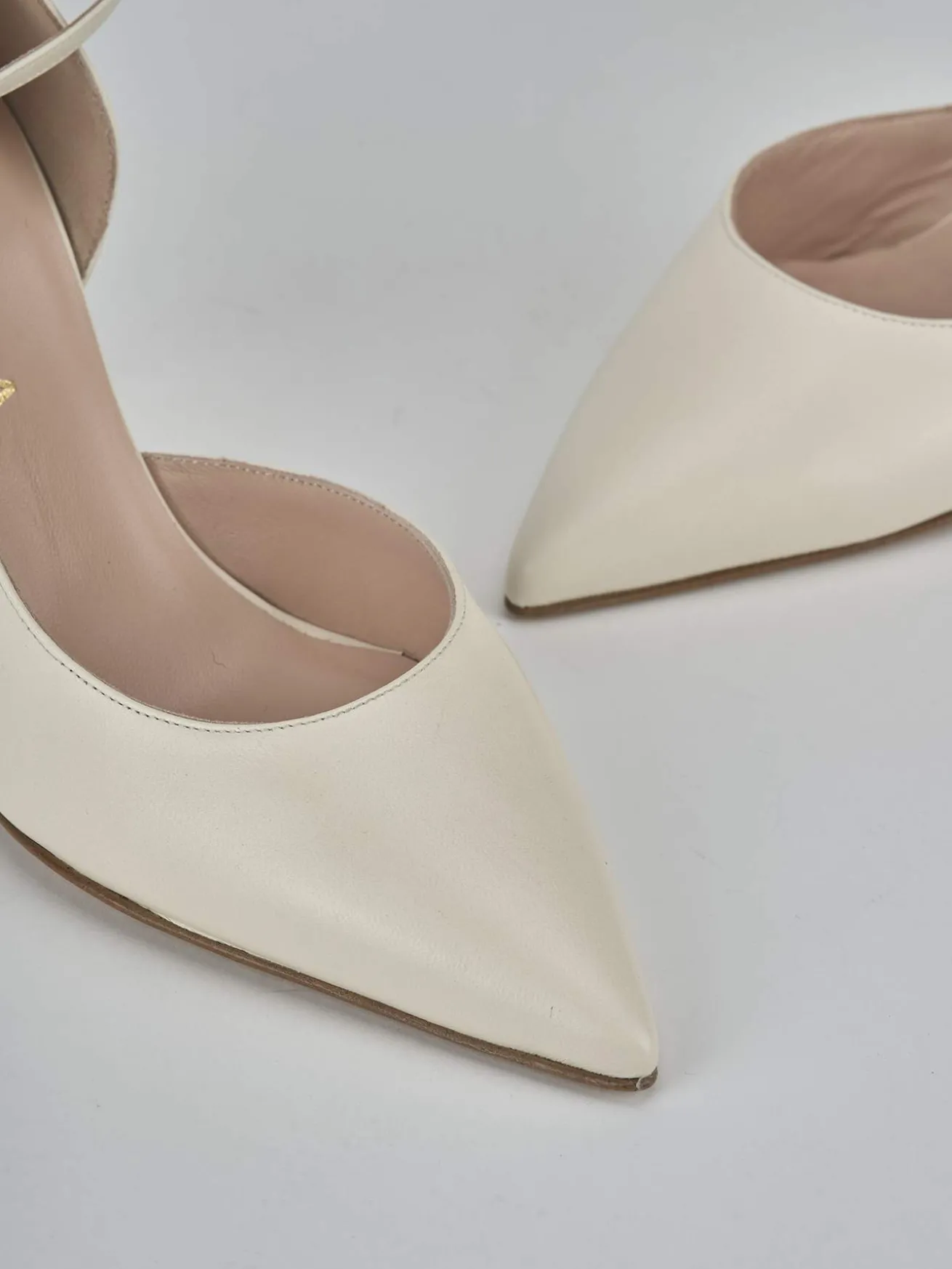 Décolleté tacco 7cm pelle bianco