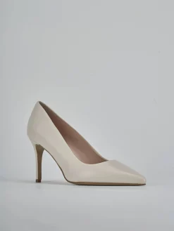 Décolleté tacco 7cm pelle bianco