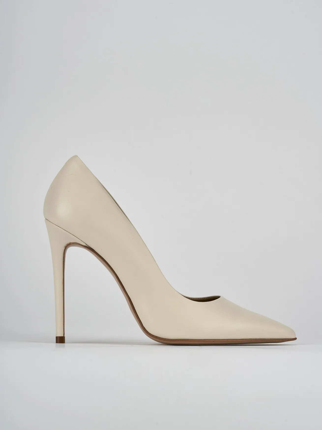 Décolleté tacco 10cm pelle bianco