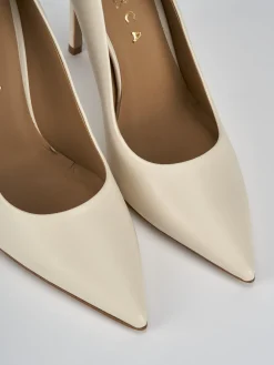 Décolleté tacco 10cm pelle bianco