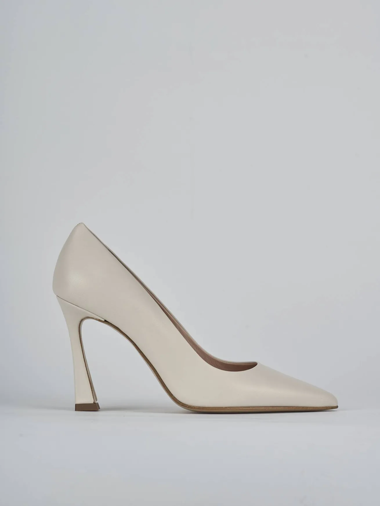 Décolleté tacco 9cm pelle bianco