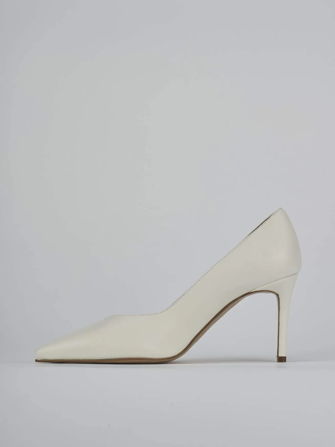 Décolleté tacco 7cm pelle bianco