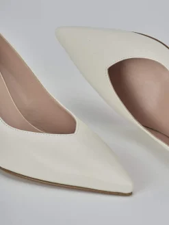 Décolleté tacco 7cm pelle bianco