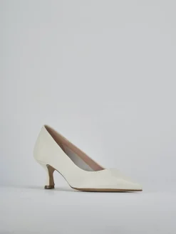 Décolleté tacco 5cm pelle bianco