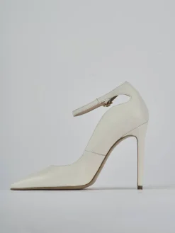 Décolleté tacco 11cm pelle bianco