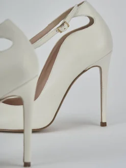 Décolleté tacco 11cm pelle bianco