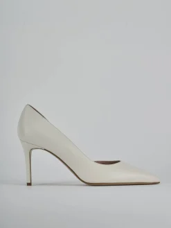 Décolleté tacco 8cm pelle bianco