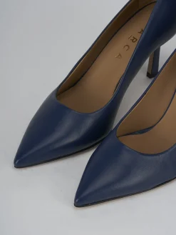 Décolleté tacco 7cm pelle blu