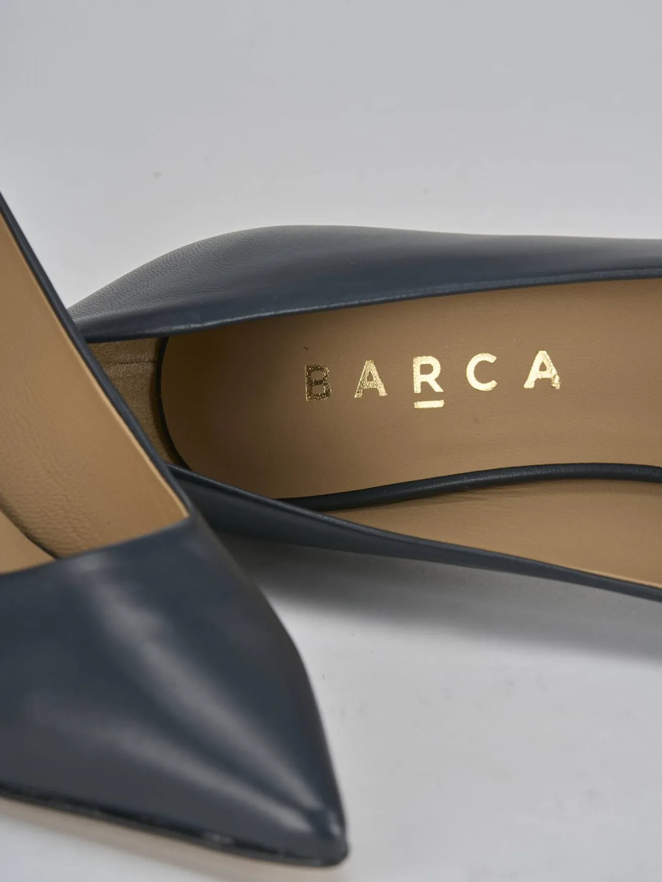 Décolleté tacco 7cm pelle blu