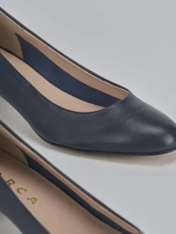 Décolleté tacco 4cm pelle blu